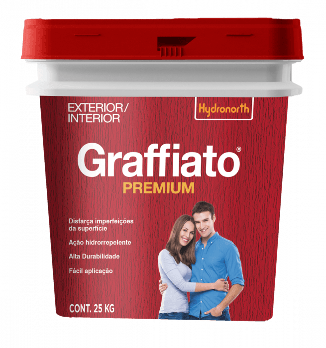 Textura Graffiato Riscado Premium Branco Neve Hydronorth Balde 25kg